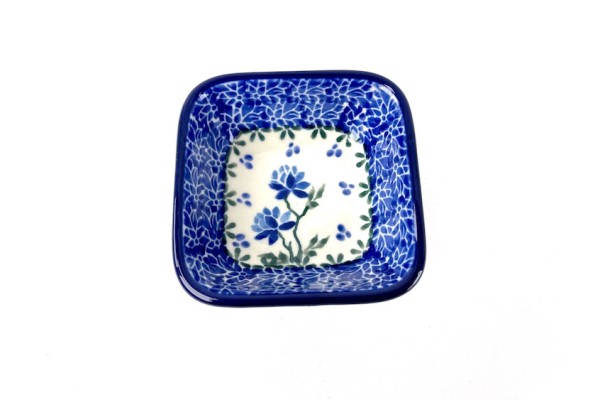 604 Bunzlau vierkant schaaltje 8 x 8 cm 2415X 604 Kleine vierkante schaaltjes 8 x 8 cm